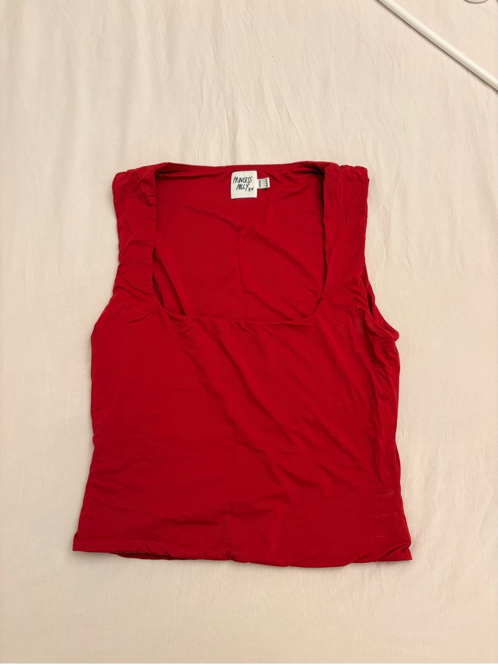 Princess Polly Red Square-Neck Tank Top